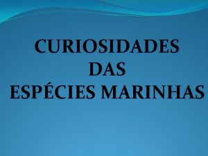CURIOSIDADES DAS ESPCIES MARINHAS Tartarugas marinhas Habitat Quando
