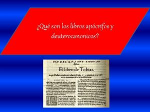 Qu son los libros apcrifos y deuterocanonicos Mas