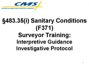 483 35i Sanitary Conditions F 371 Surveyor Training