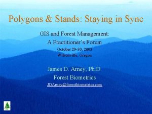 Polygons Stands Staying in Sync GIS and Forest