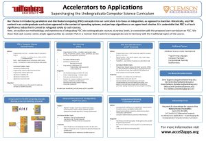 Accelerators to Applications Supercharging the Undergraduate Computer Science