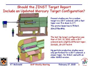Should the JINST Target Report Include an Updated