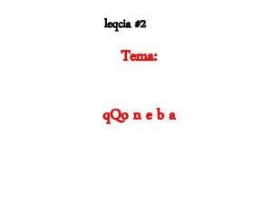 leqcia 2 Tema q Qo n e b