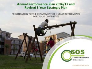 Annual Performance Plan 201617 and Revised 5 Year