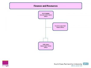 Finance and Resources Mark Madden Executive Chief Finance