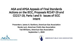 AGA and APGA Appeals of Final Standards Actions