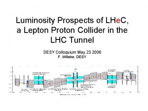 Luminosity Prospects of LHe C a Lepton Proton