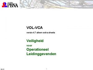 VOLVCA versie 4 7 alleen extra sheets Veiligheid