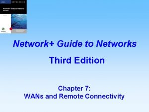 Network Guide to Networks Third Edition Chapter 7