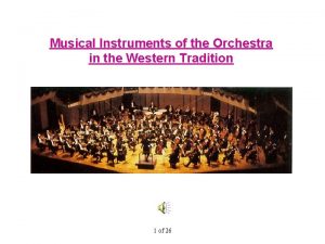 Musical Instruments of the Orchestra in the Western