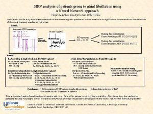 HRV analysis of patients prone to atrial fibrillation