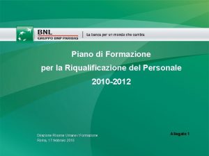 Piano di Formazione per la Riqualificazione del Personale