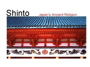 Shinto Japans Ancient Religion Shintoism is a Polytheistic