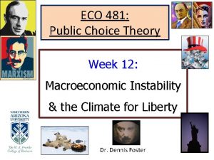 ECO 481 Public Choice Theory Week 12 Macroeconomic
