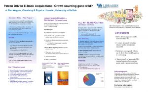 Patron Driven EBook Acquisitions Crowd sourcing gone wild