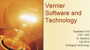 Vernier Software and Technology Tapetress Ford ITEC 7445