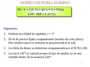 MODELO MUNDELLFLEMING IS Y CYT Ir G NXe