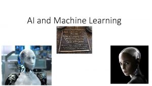 AI and Machine Learning The Turing Test Turing