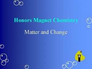Honors Magnet Chemistry Matter and Change Important Vocabulary