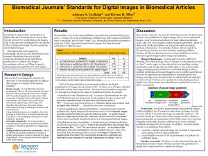 Biomedical Journals Standards for Digital Images in Biomedical