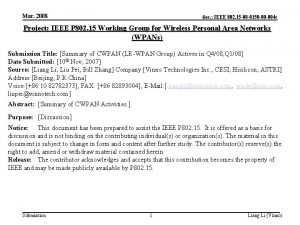 Mar 2008 doc IEEE 802 15 08 0150