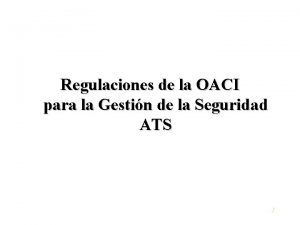 Regulaciones de la OACI para la Gestin de