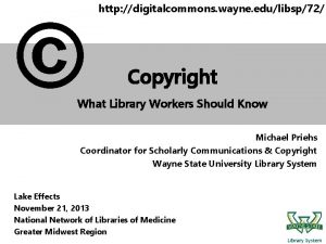 http digitalcommons wayne edulibsp72 Copyright What Library Workers