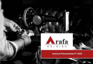 Investor Presentation FY 2020 AL ARAFA FOR INVESTMENT