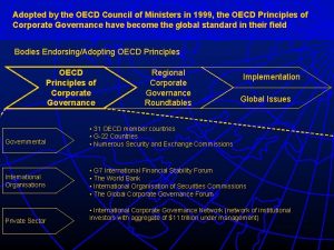 Adopted by the OECD Council of Ministers in