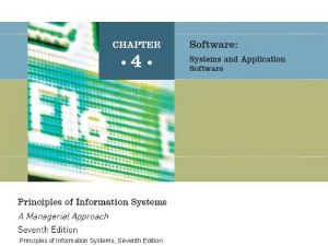 Principles of Information Systems Seventh Edition When selecting