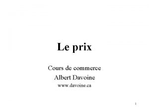 Le prix Cours de commerce Albert Davoine www