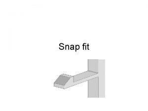 Snap fit Snap fit A snapfit is a