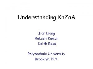 Understanding Ka Za A Jian Liang Rakesh Kumar