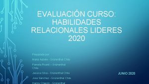 EVALUACIN CURSO HABILIDADES RELACIONALES LIDERES 2020 Preparado por