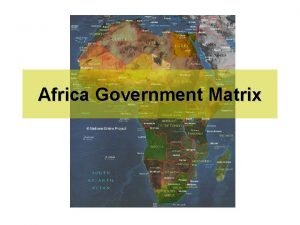 Africa Government Matrix Kenya Citizen Participation Power Distribution