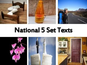 National 5 Set Texts Lucozade Title Before you