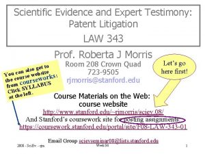 Scientific Evidence and Expert Testimony Patent Litigation LAW