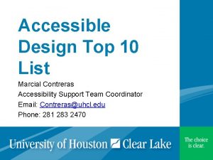 Accessible Design Top 10 List Marcial Contreras Accessibility