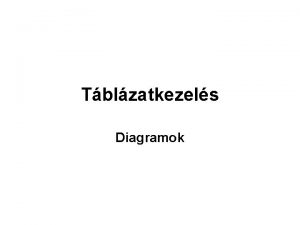 Tblzatkezels Diagramok Mire hasznlatosak a tblzatkezel programok Nagy