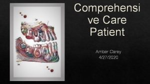 Comprehensi ve Care Patient Amber Carey 4272020 Case
