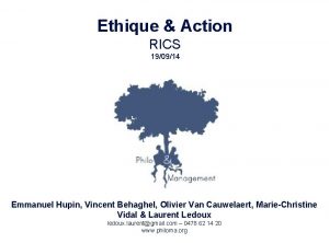 Ethique Action RICS 190914 Emmanuel Hupin Vincent Behaghel