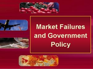 Market Failures and Government Policy Market Failures Externalities