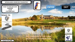 MPUMALANGA JUNIOR GOLF FOUNDATION ROAD TO HIGHLAND GATE