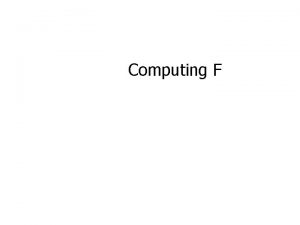 Computing F Epipolar geometry basic equation separate known