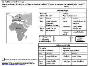 Der Text beantwortet die Frage Warum ziehen die