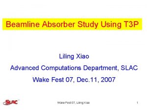 Beamline Absorber Study Using T 3 P Liling