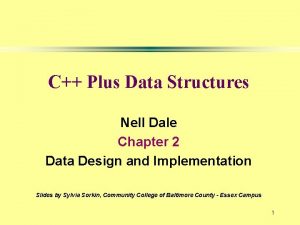 C Plus Data Structures Nell Dale Chapter 2