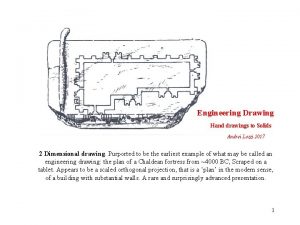 Engineering Drawing Hand drawings to Solids Andrei Lozzi