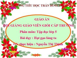 TRNG TIU HC TRN NH TRI GIO N