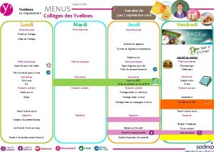 MENUS Repas Livrs Collges des Yvelines Semaine du